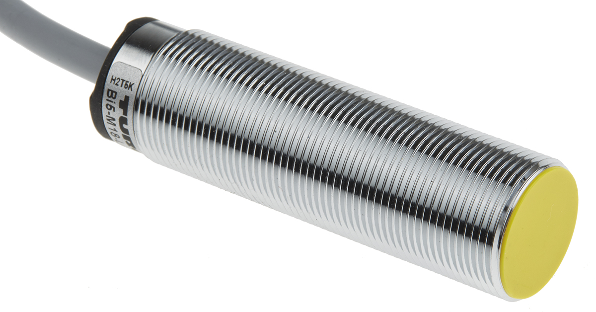 Turck Inductive Threaded Barrel Proximity Sensor, M18, 4 mm Detection 0-10 V/0-20 mA, 15 → 30 V dc