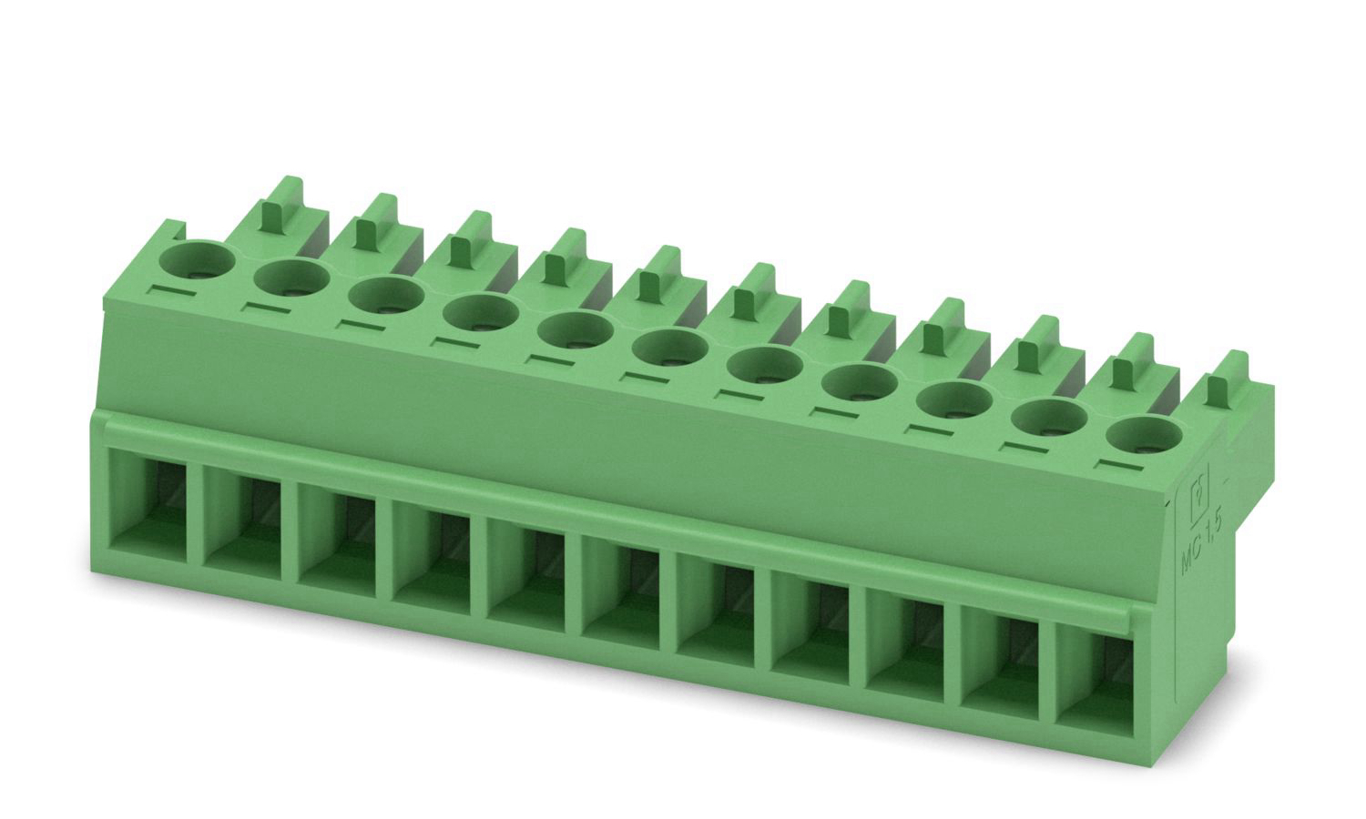 Phoenix Contact, 3.81mm Pitch, MC 1.5/11-ST-3.81, 11 Way, , Pluggable Terminal Block, Plug, Cable Mount, Screw