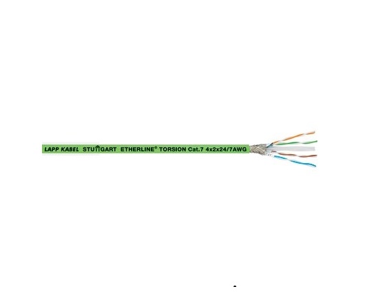 LappETHERLINE, 100m Cat7, Green, S/FTP Shielded, Unterminated Polyurethane Sheath