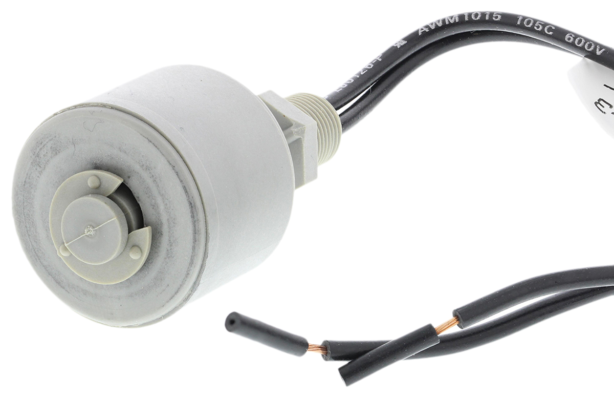 Sensata Cynergy3 RSF50 Series Vertical Polyphenylene Sulfide Float Switch, Float, 1m Cable, NO/NC, 300V ac Max, 300V dc