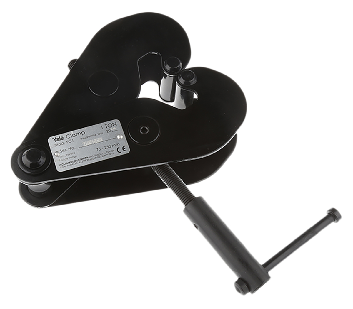 YALE Beam Clamp, 1000kg Holding Weight, Fits Channel Size 75 → 230mm