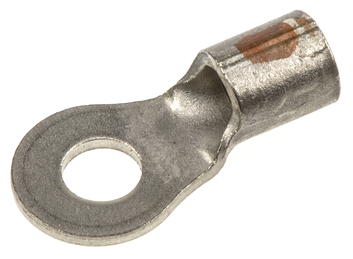 TE Connectivity, STRATO-THERM Uninsulated Ring Terminal, M4 Stud Size, 2.6mm² to 6.6mm² Wire Size