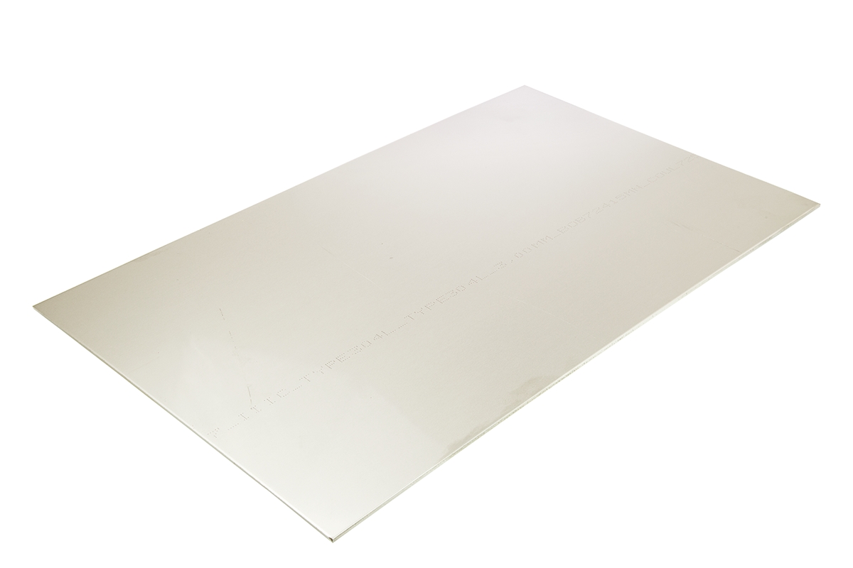 RS PRO Stainless Steel Metal Sheet 500mm x 300mm, 3mm Thick