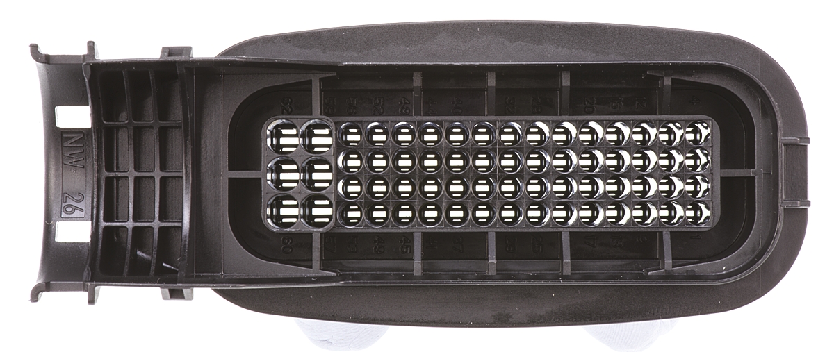 TE Connectivity, AMP MCP 1.5/2.8 Automotive Connector Plug Black Cable Mount 62 Way 1-1718324-1
