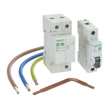 Schneider Electric 1+N Phase Surge Arrester, 20kA, 1.3kV, DIN Rail Mount
