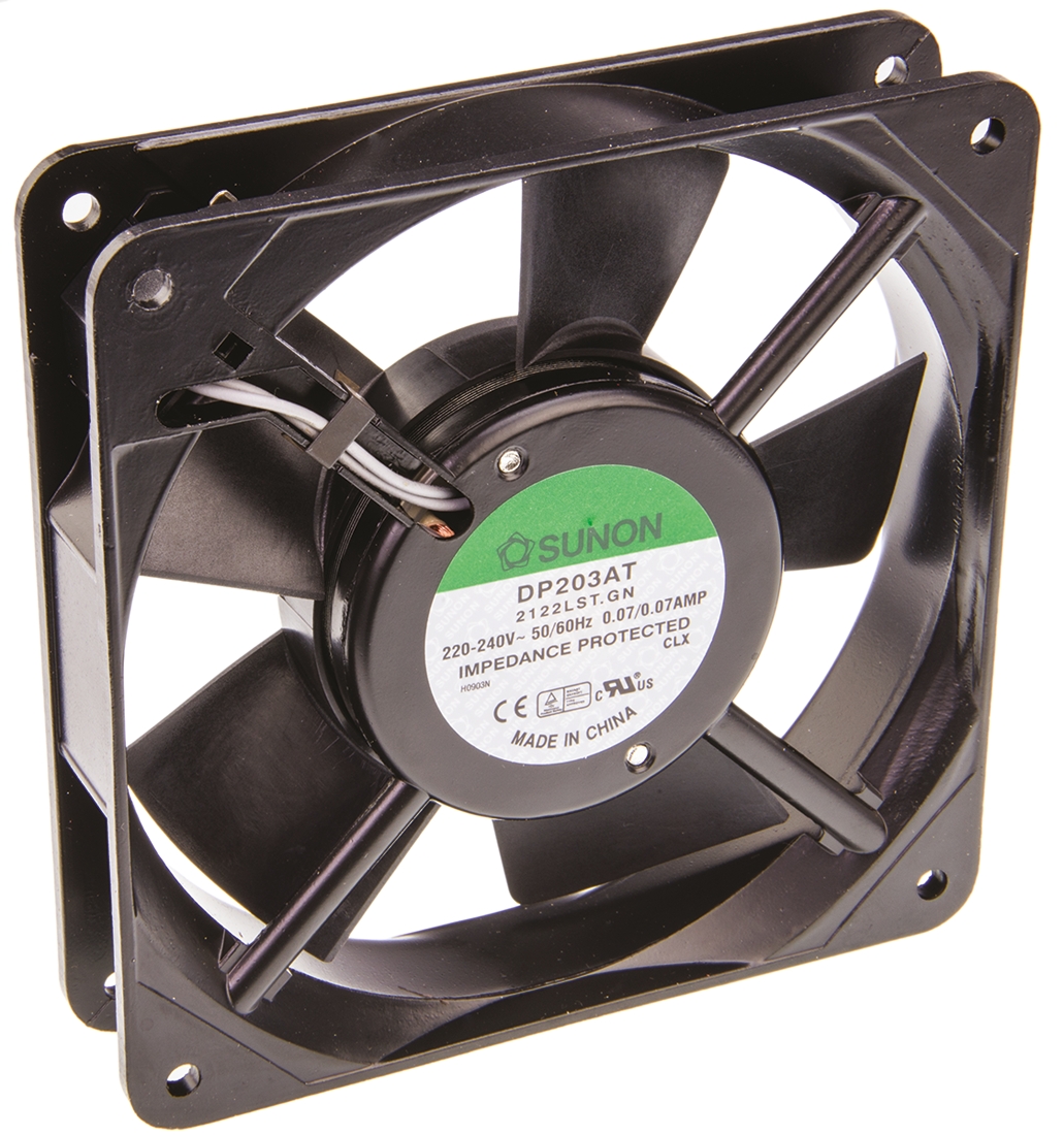 Sunon DP Series Axial Fan, 230 V ac, AC Operation, 78.2m³/h, 13W, 70mA Max, 120 x 120 x 25mm