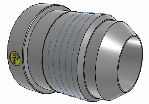Parker Hydraulic Straight Threaded Reducer UNF 1 5/16-12 Female to UNF 1 1/16-12 Male, 16-12TRTXS