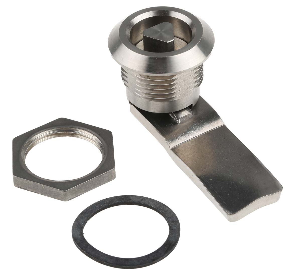 Steinbach & Vollman Stainless Steel Triangular Lock, 20mm Panel-to-Tongue, 20.2 x 22.2mm Cutout, Key Unlock