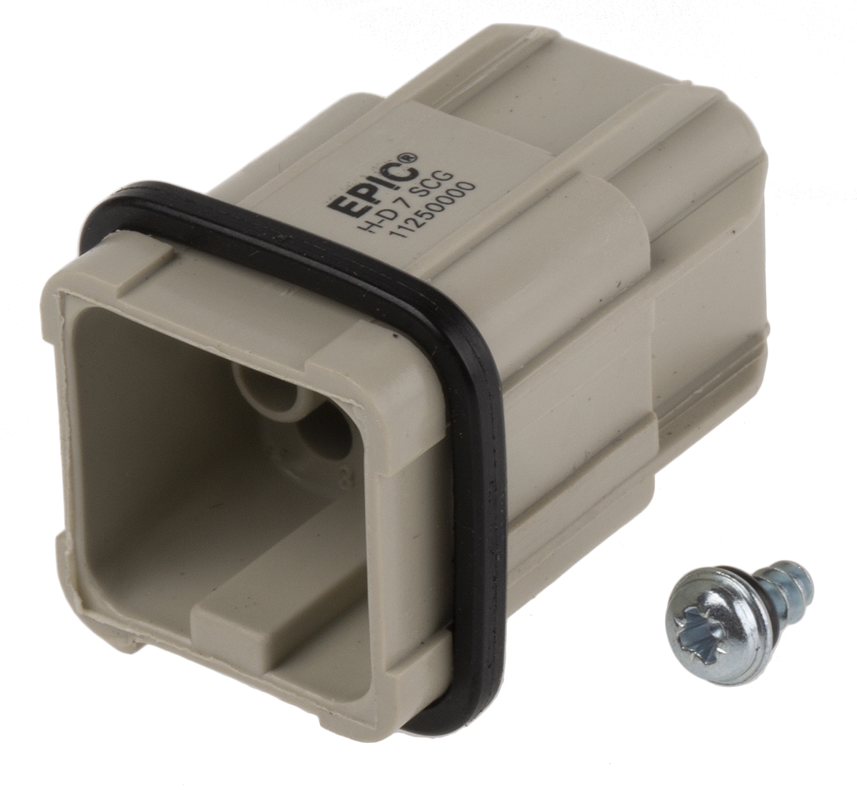 EPIC Heavy Duty Power Connector Insert, 10A, Male, H-D Series, 8 Contacts