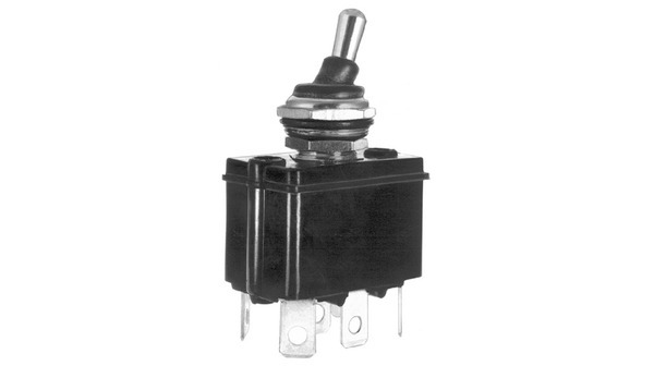 APEM Toggle Switch, On-Off-On, 1P, Solder/Quick Connect Terminal, 28V dc