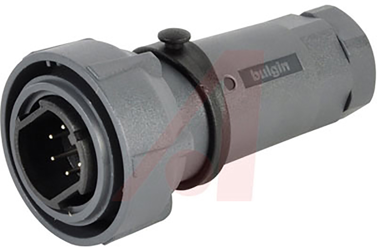 Bulgin Circular Connector, 6 Contacts, Cable, Standard Connector, Plug, Male, IP66, IP68, IP69K, Buccaneer 7000 Series