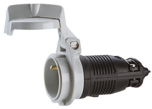 Legrand French Mains Connector, 16A Black, Cable Mount Rubber, 230 V