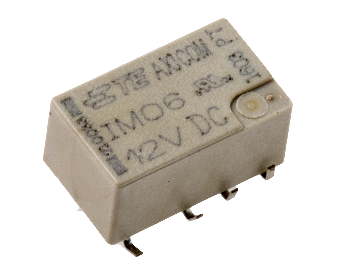 TE Connectivity PCB Mount Signal Relay, 12V dc Coil, 2A Switching Current, DPDT