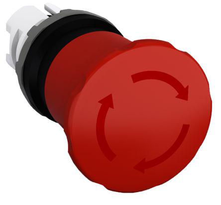 ABB Compact, Red, Twist to Reset 40mm Mushroom Head Emergency Button
