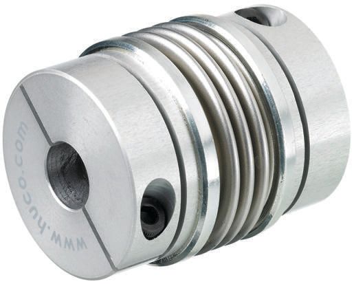 Huco Bellows Coupling, 26mm Outside Diameter, 12mm Bore, 37.5mm Length Coupler