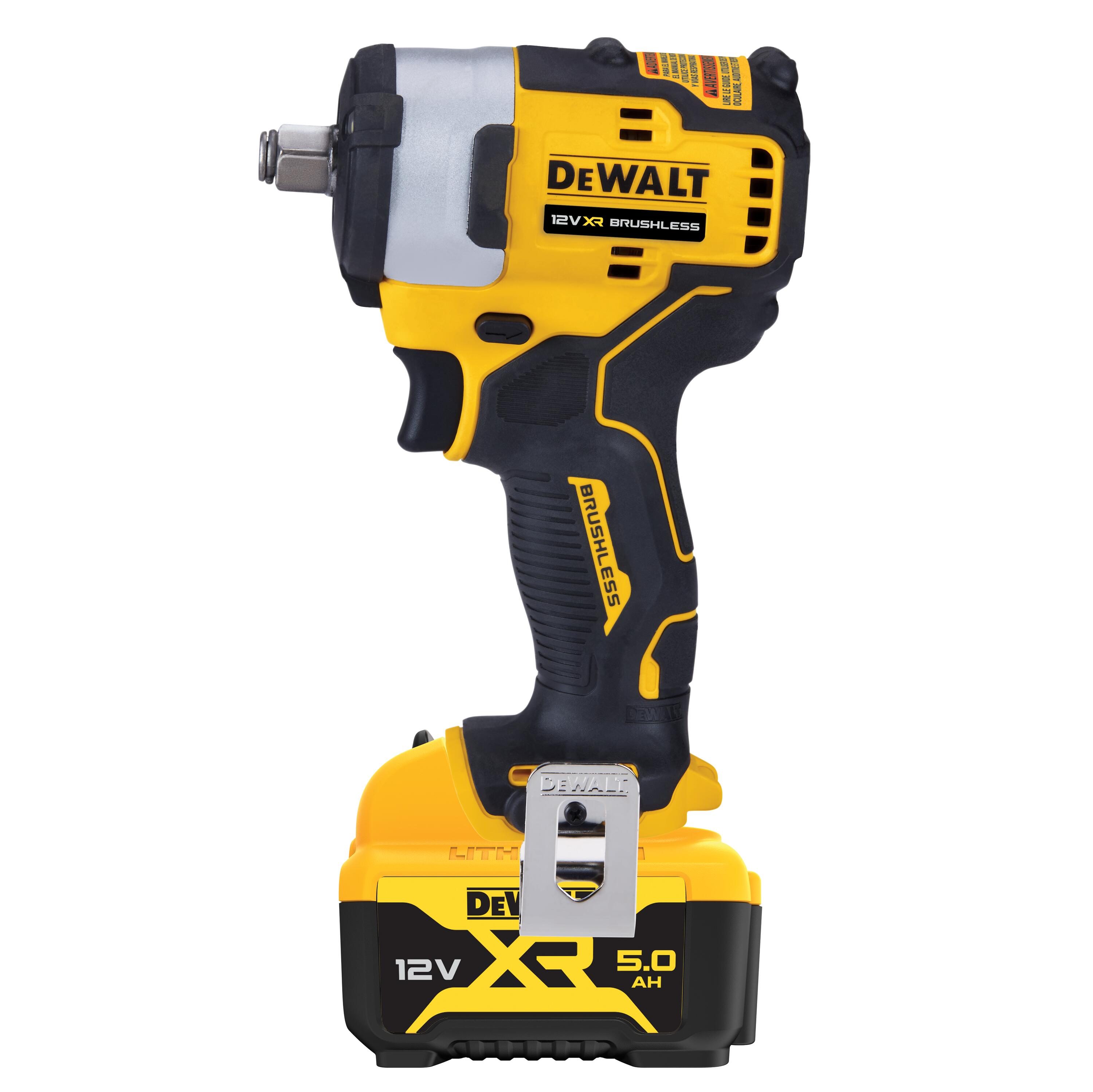 DeWALT 1/2 in 12V, 5Ah Impact Wrench, UK Plug