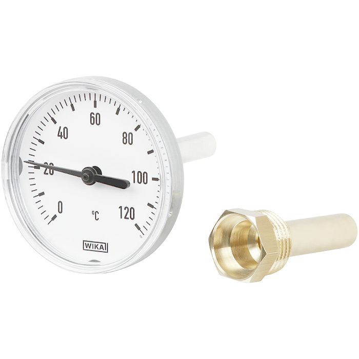 WIKA Dial Thermometer 0 → 120 °C, 14138782