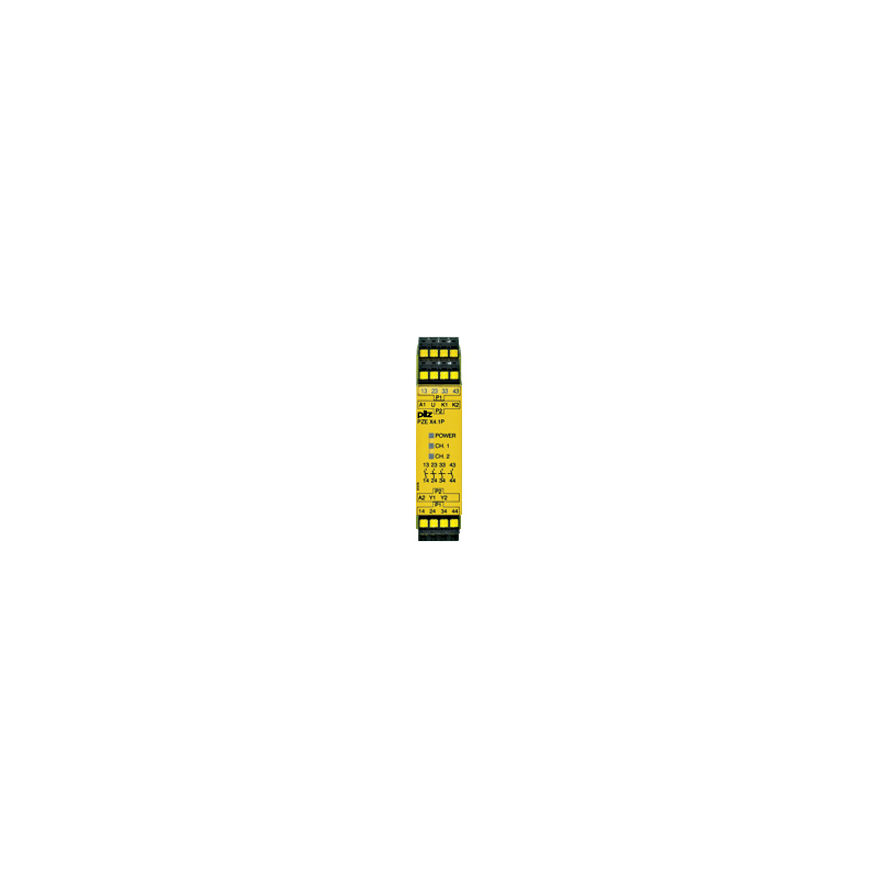 Pilz 787 Safety Relay 24V dc, Single/Dual-Channel 4 Safety Contacts