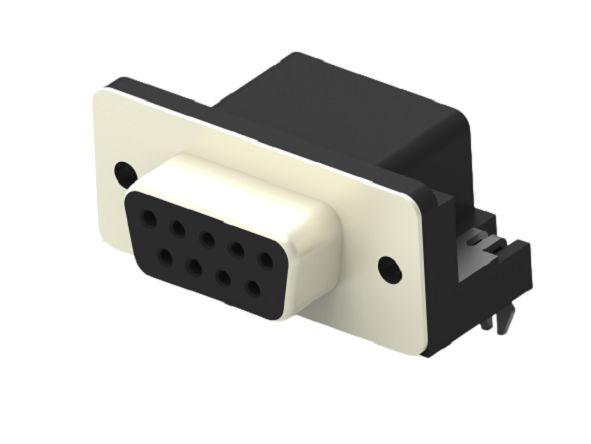 TE Connectivity 2301844 9 Way Right Angle Board Mount PCB D-sub Connector Receptacle, 2.77mm Pitch, with Boardlock