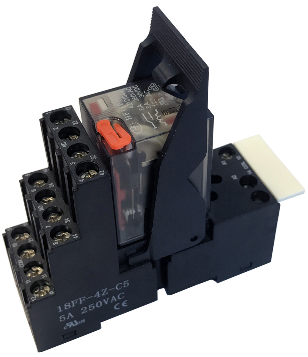 Hongfa Europe GMBH 4RM Series Interface Relay, DIN Rail Mount, 230V ac Coil, 4PDT, 4-Pole, 5A Load