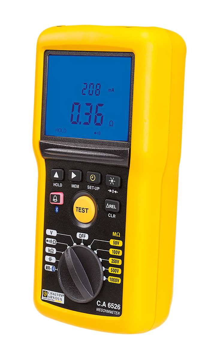 Chauvin Arnoux CA 6526 Insulation & Continuity Tester, 50V Min, 1000V Max, 200GΩ Max, CAT IV