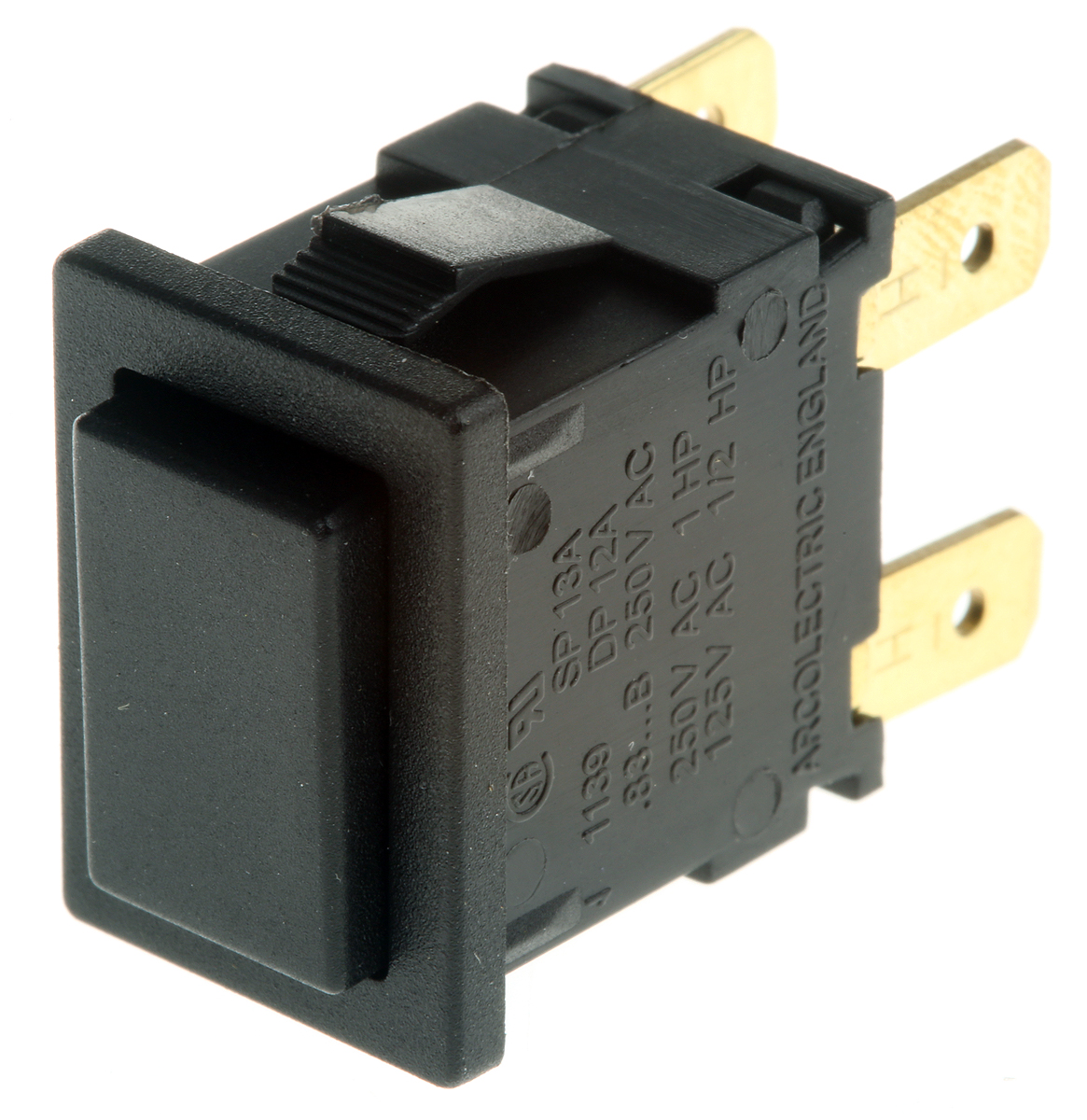 Arcolectric (Bulgin) Ltd 8300 Series Miniature Push Button Switch, Latching, Panel Mount, DPDT, 250V ac, IP65