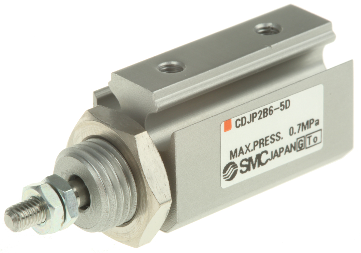 SMC 5 mm Pneumatic Piston Rod Cylinder - CDJP2 Series, Double Acting Acting