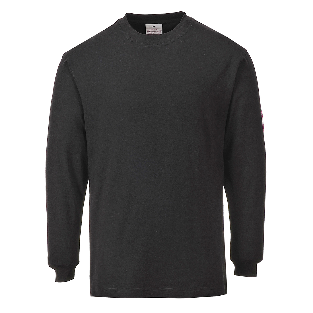 Portwest Black 1 % Carbon Fibre, 60 % Modacrylic, Cotton Long Sleeve T-Shirt