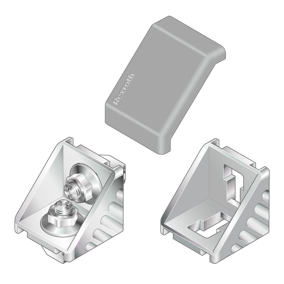 Bosch Rexroth Grey PP Cover Cap, 40 x 40 Strut Profile