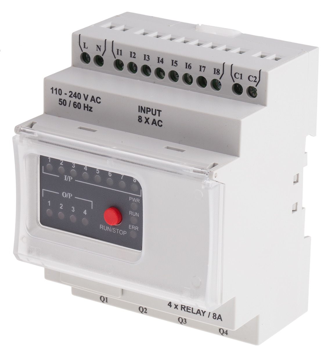 RS PRO Logic Module, 110 → 240 V ac Supply, Digital, Relay Output, 8-Input, Digital Input