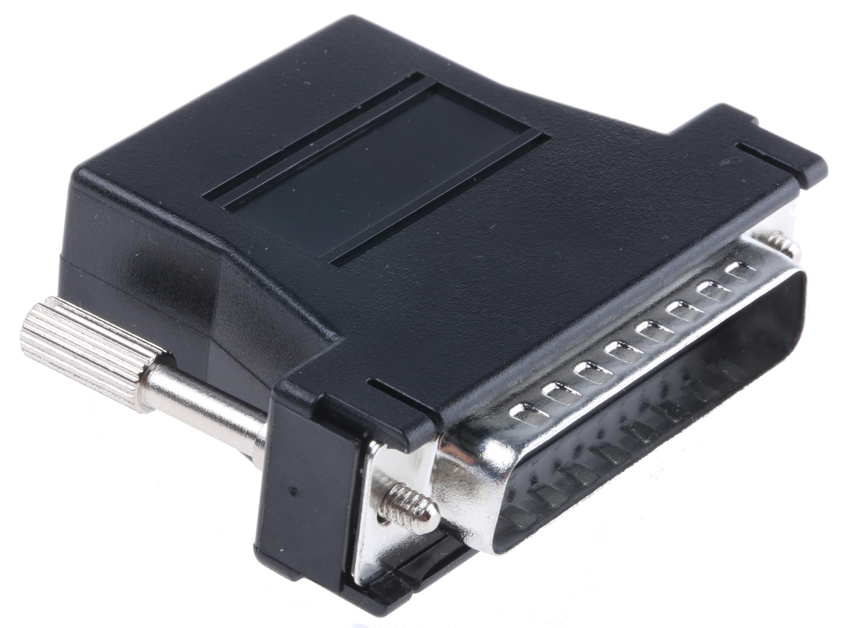 RS PRO D Sub Adapter Male 25 Way D-Sub to Female RJ45
