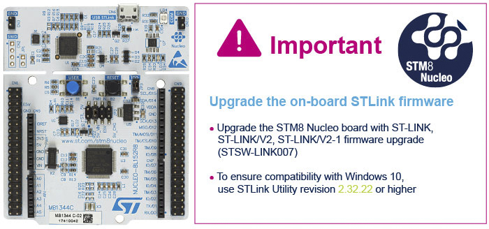 STMicroelectronics STM8 Nucleo-64 MCU Development Board NUCLEO-8L152R8