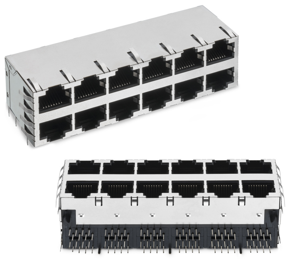 Wurth Elektronik WR-MJ Series Female RJ45 Connector, PCB Mount, Nickel Plated Bronze Shield Horizontal 8 Port 8 -Way