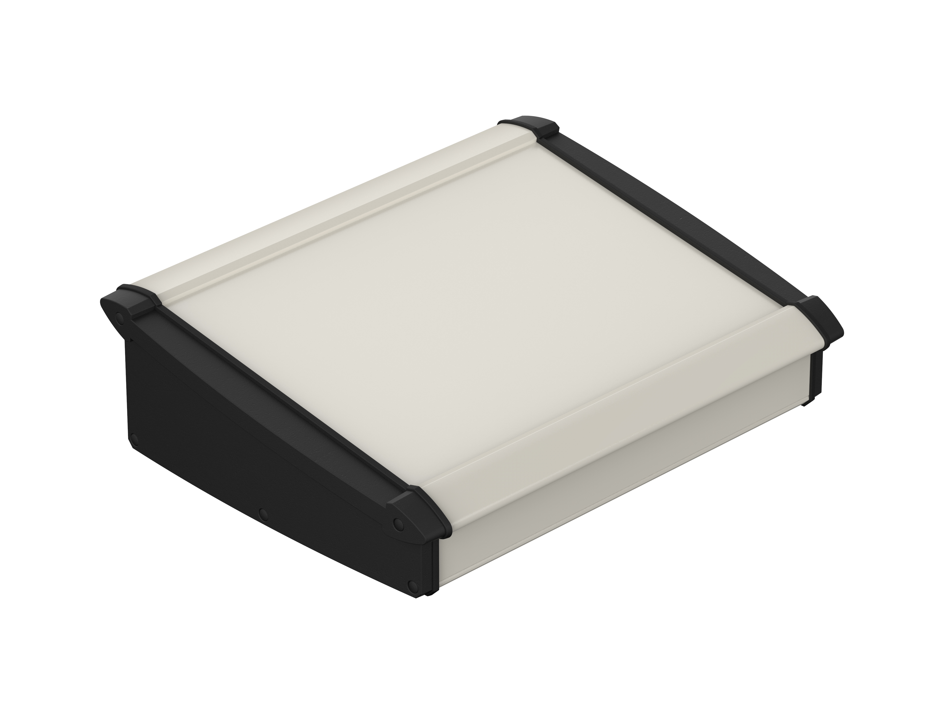 Bopla Alu-Topline Series Natural Anodized ABS, Aluminium Desktop Enclosure, Sloped Front, 232.60 x 265 x 86.20mm