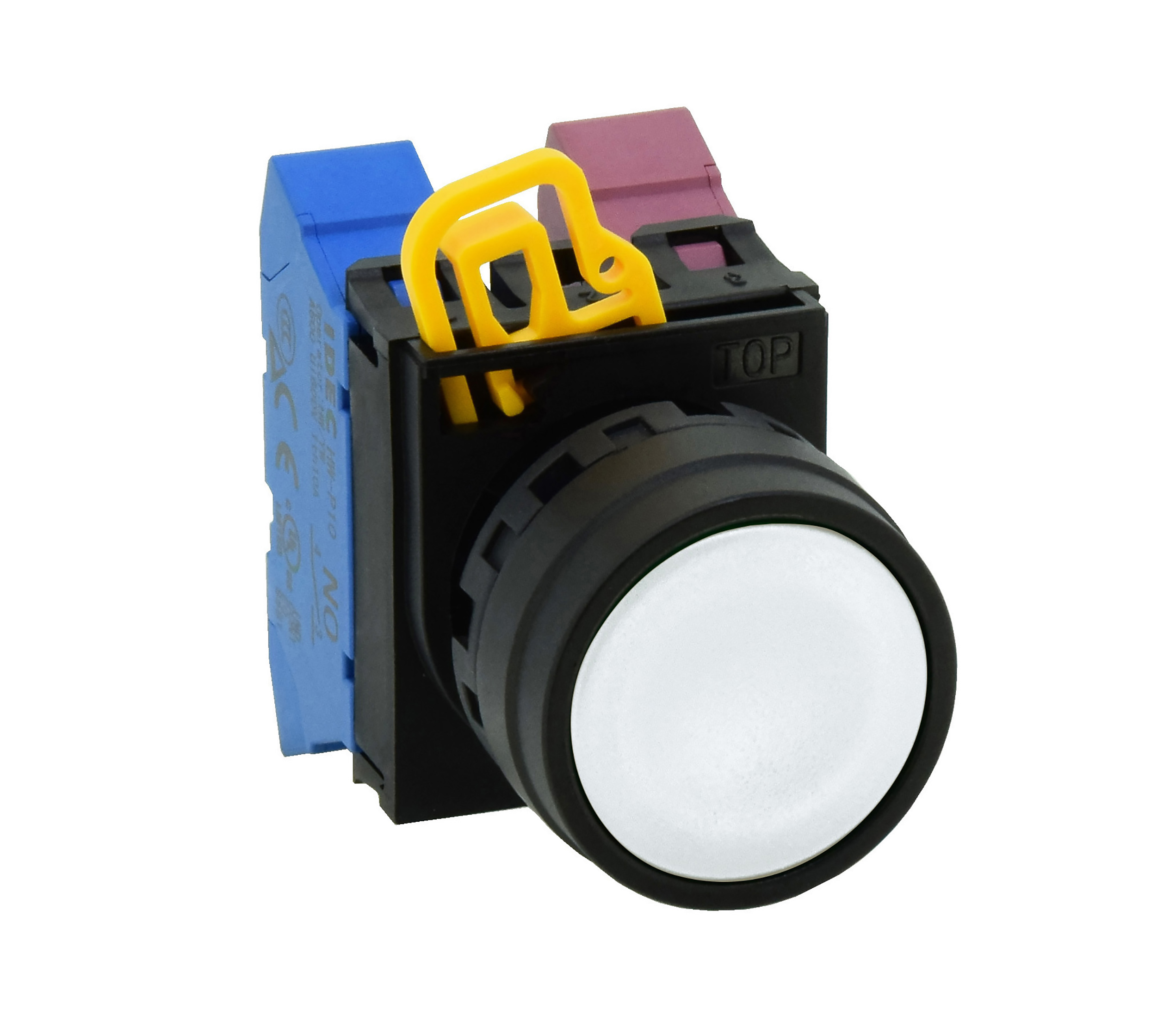 Idec YW1B Series Black Maintained Push Button Head, 22mm Cutout, IP67, IP69K