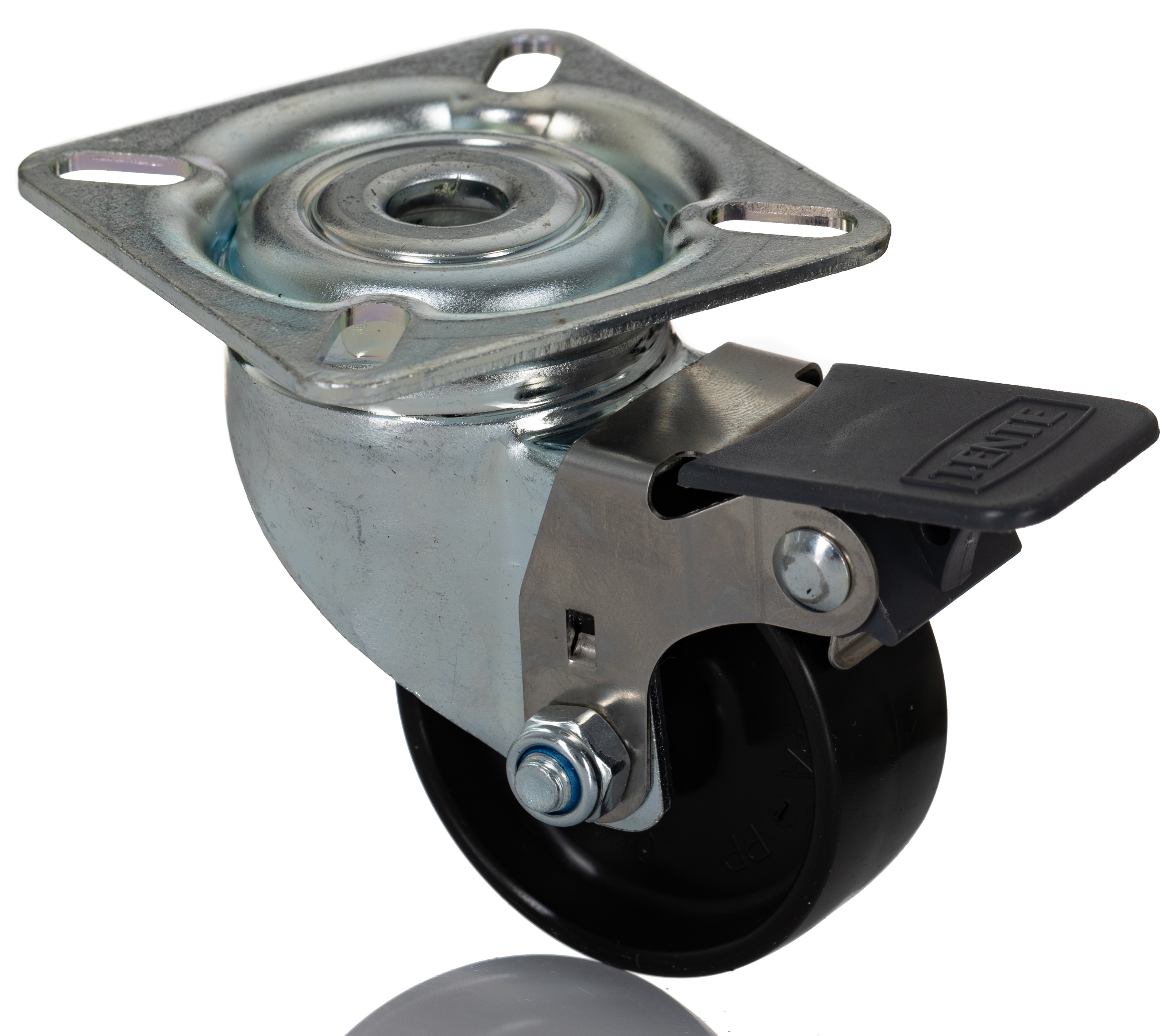 Tente Braked Swivel Castor Wheel, 40kg Capacity, 50mm Wheel