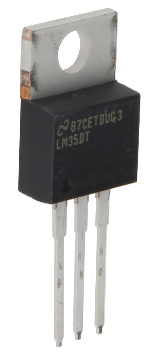 Texas Instruments Temperature Sensor, Voltage Output, Through Hole Mount, Analogue, ±0.6°C, 3 Pins