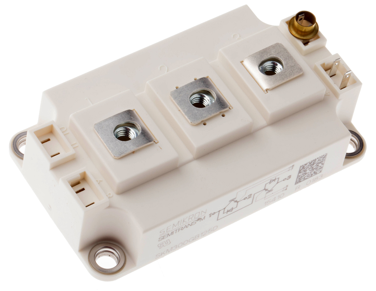 Semikron Danfoss SKM300GB125D Dual Half Bridge IGBT Module, 300 A 1200 V, 7-Pin SEMITRANS3, Panel Mount