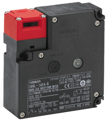 Omron D4NL Series Solenoid Interlock Switch, Power to Unlock, 24V dc, 2NC + 1NC/1NO