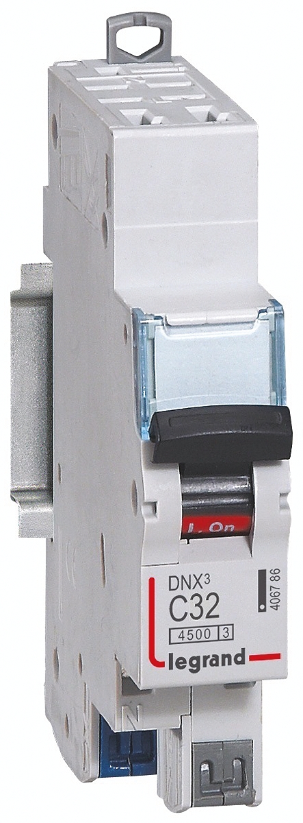 Legrand DX Range DNX3 MCB, 1P, 32A Curve C, 250V AC, 12V DC, 4.5 kA Breaking Capacity
