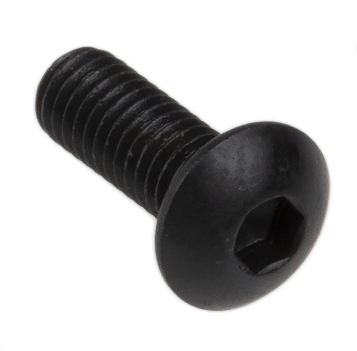 RS PRO Black, Self-Colour Steel Hex Socket Button Screw, ISO 7380, M3 x 8mm