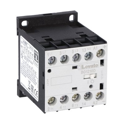 Lovato BG 11BG Contactor, 12 V dc Coil, 3-Pole, 12 A, 5.5 kW, 1NO, 440 V