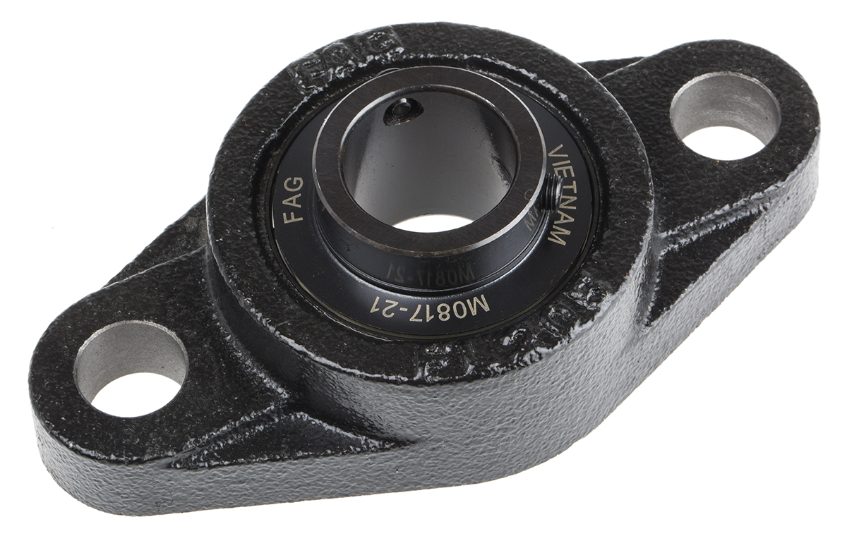 2 Hole Flange Bearing Unit, UCFL205-J7, 25mm ID