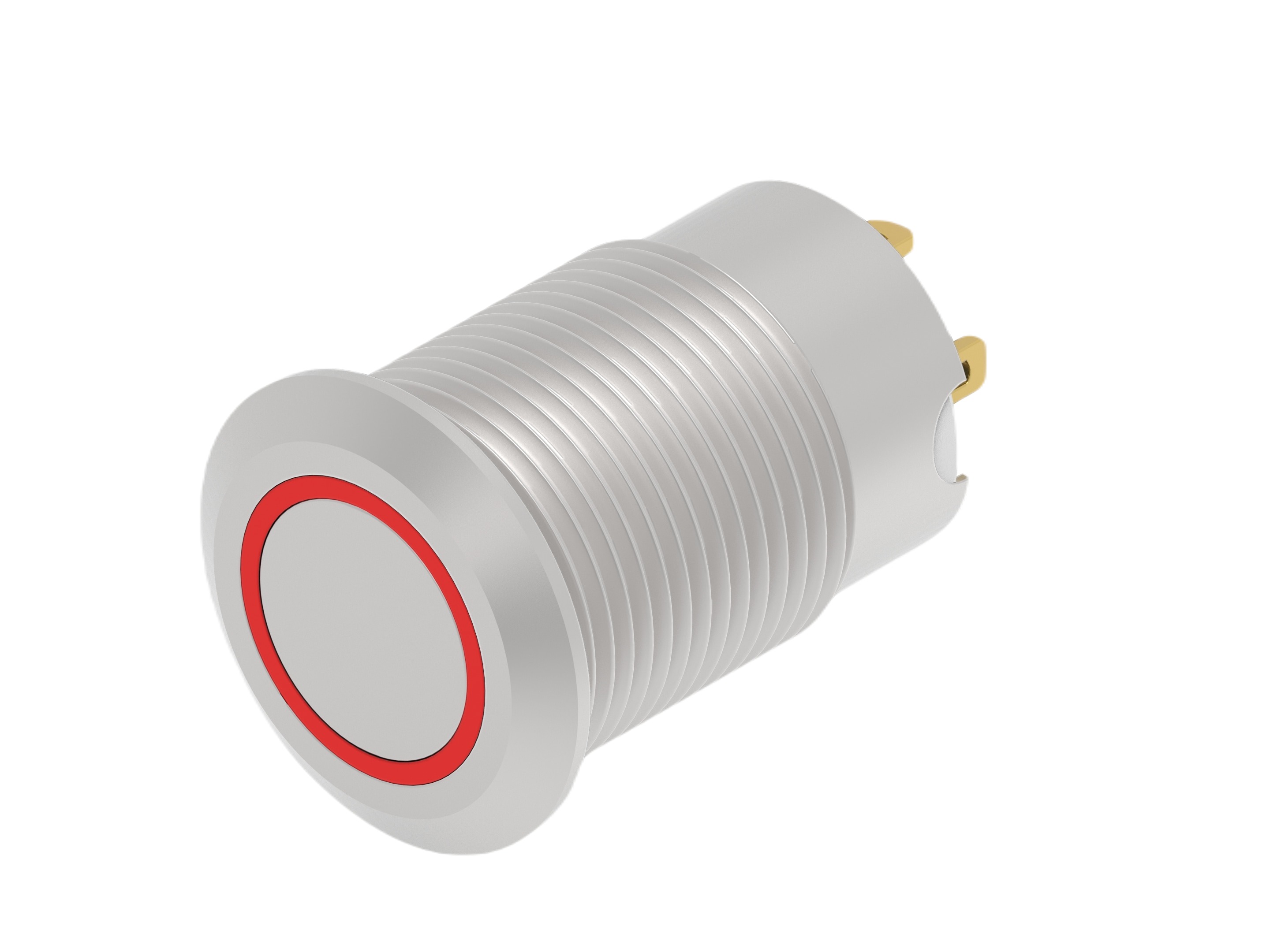 TE Connectivity AV 12 Series Illuminated Push Button Switch, Momentary, Screw Mount, 12mm Cutout, SPST, Red/Green LED,