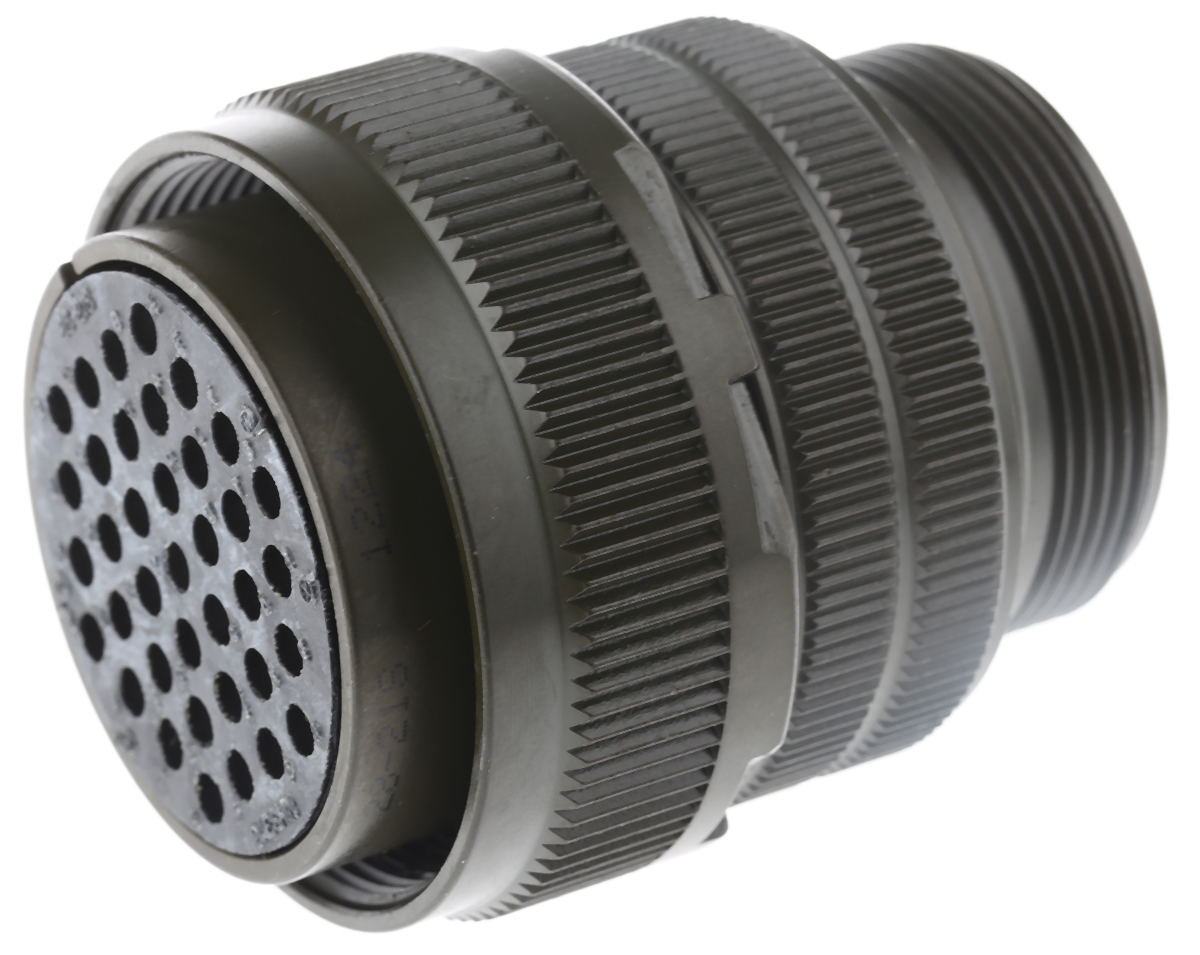 Amphenol Industrial, MS3106A, Copper Alloy 37 Way Cable Mount MIL Spec Circular Connector, Socket Contacts,Shell Size