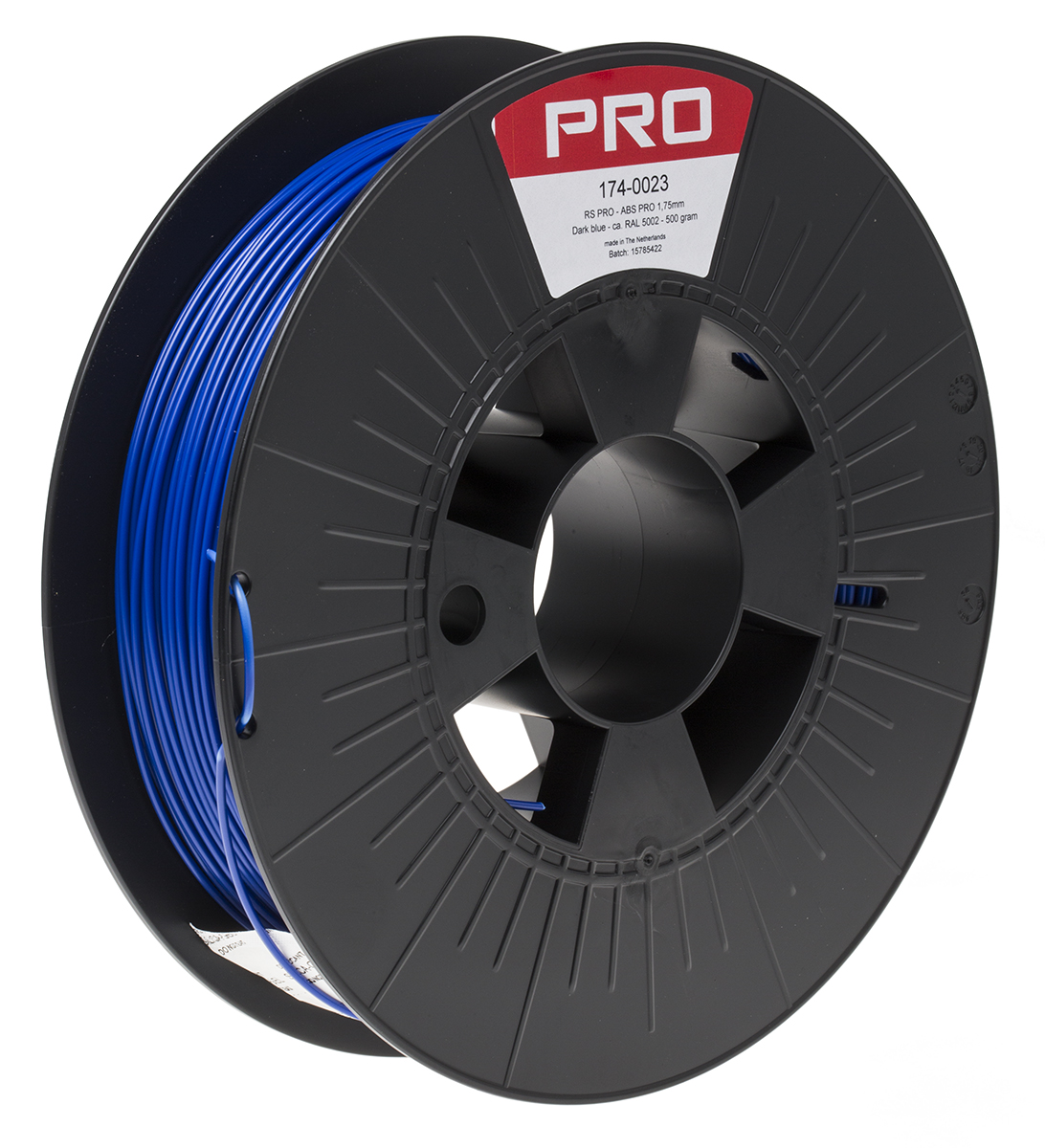 RS PRO 1.75mm Blue ABS-X 3D Printer Filament, 500g