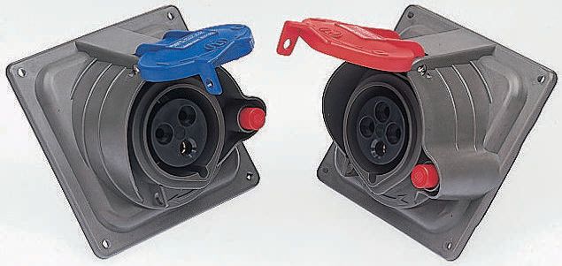 Legrand Right Angle Switchable IP44, IP55 Industrial Interlock Socket 3P+E, 32A, 415 V