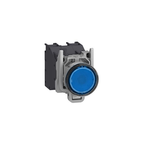 Schneider Electric Harmony XB4 Series Illuminated Push Button Complete Unit, Spring Return, Panel Mount, 22.5mm Cutout,
