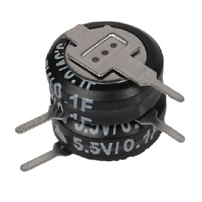 RS PRO 0.1F Supercapacitor EDLC -20 → +80% Tolerance 5.5V dc, Through Hole