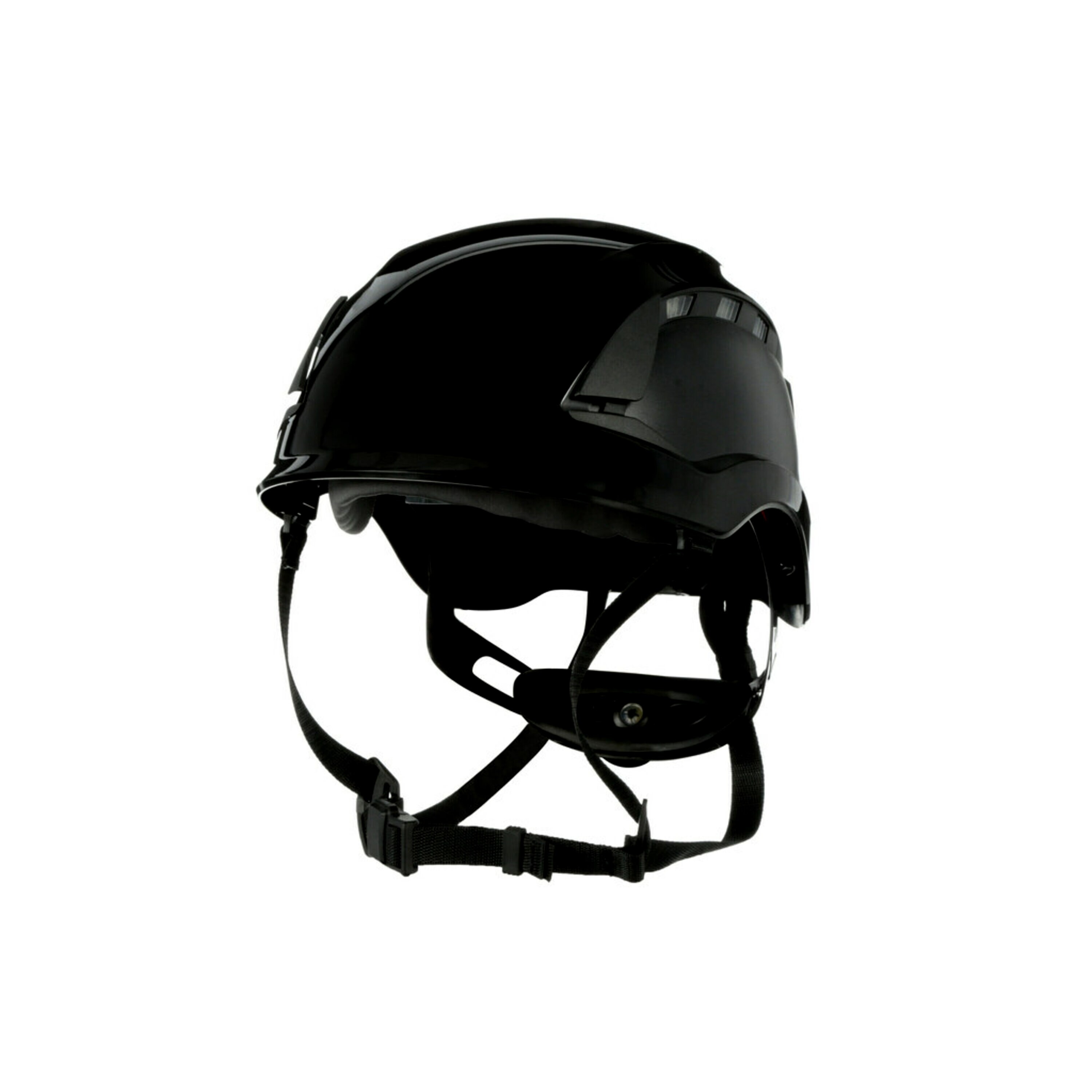 3M X5012VE Black Hard Hats with Chin Strap, Adjustable, Ventilated